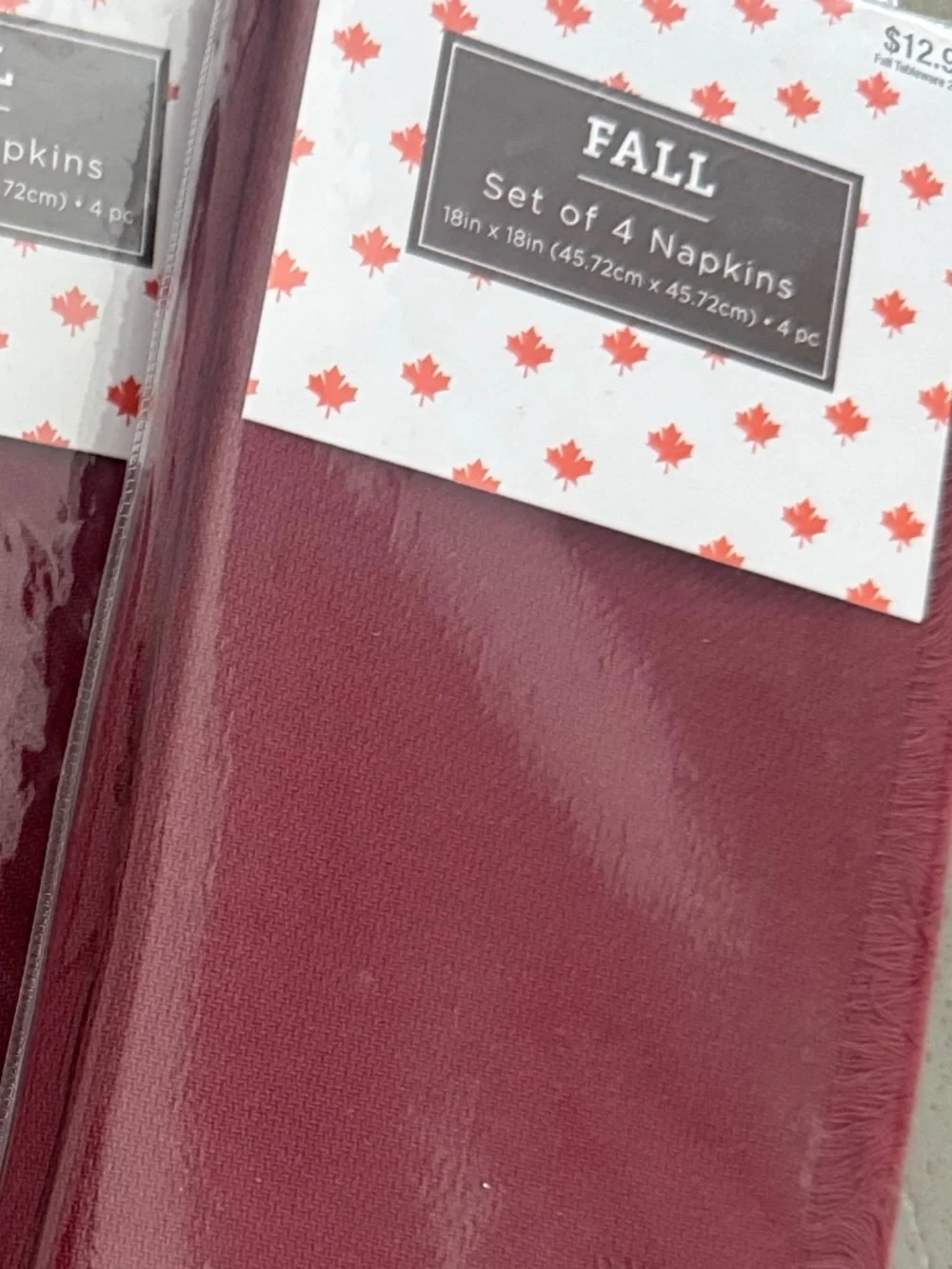 Hobby Lobby Fall Napkins, 3-Pack. (Set of 4 per package), NWT